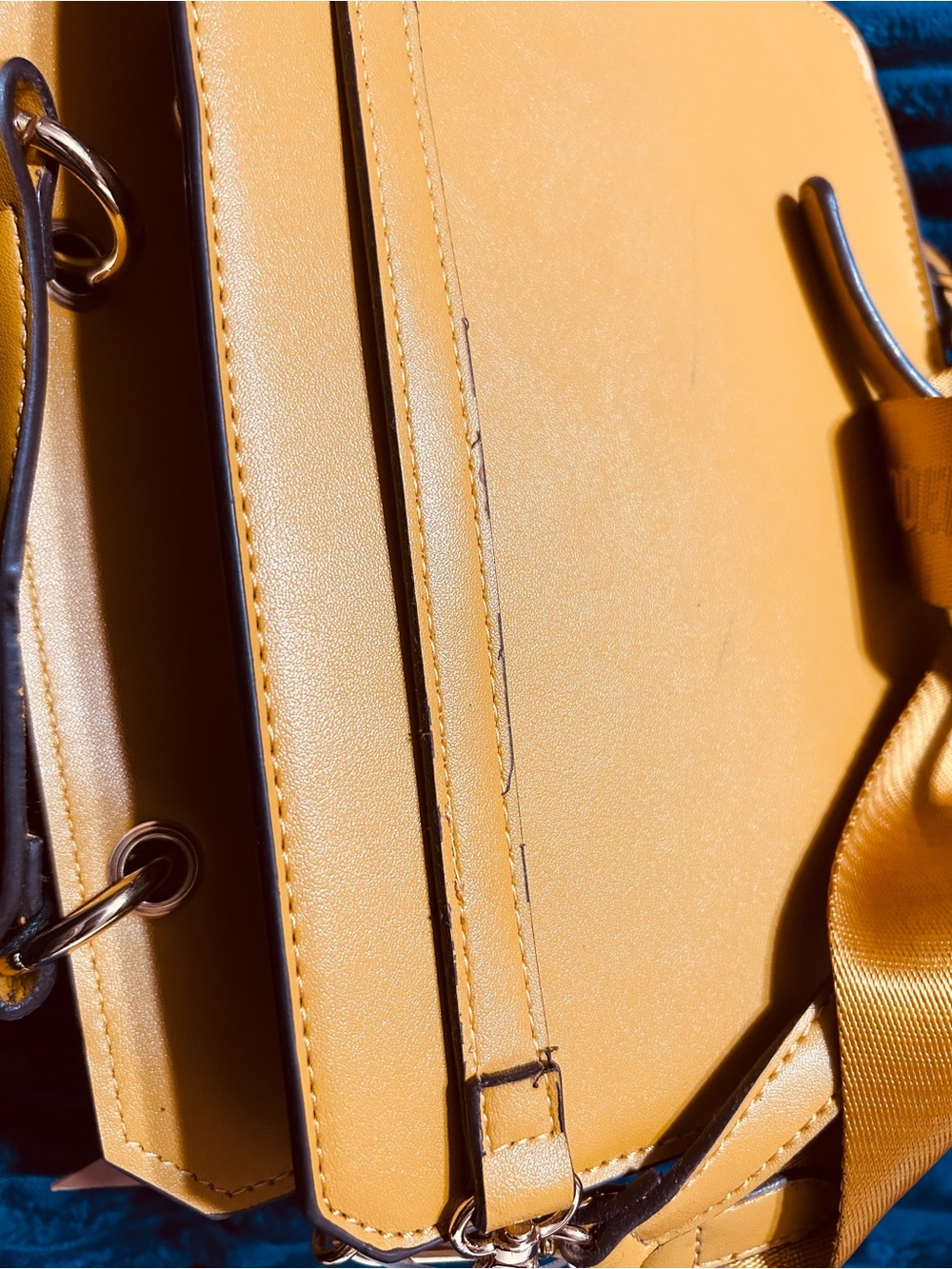 Steve Madden Bevelyn Crossbody Satchel- MERIGOLD - Picture 13 of 14